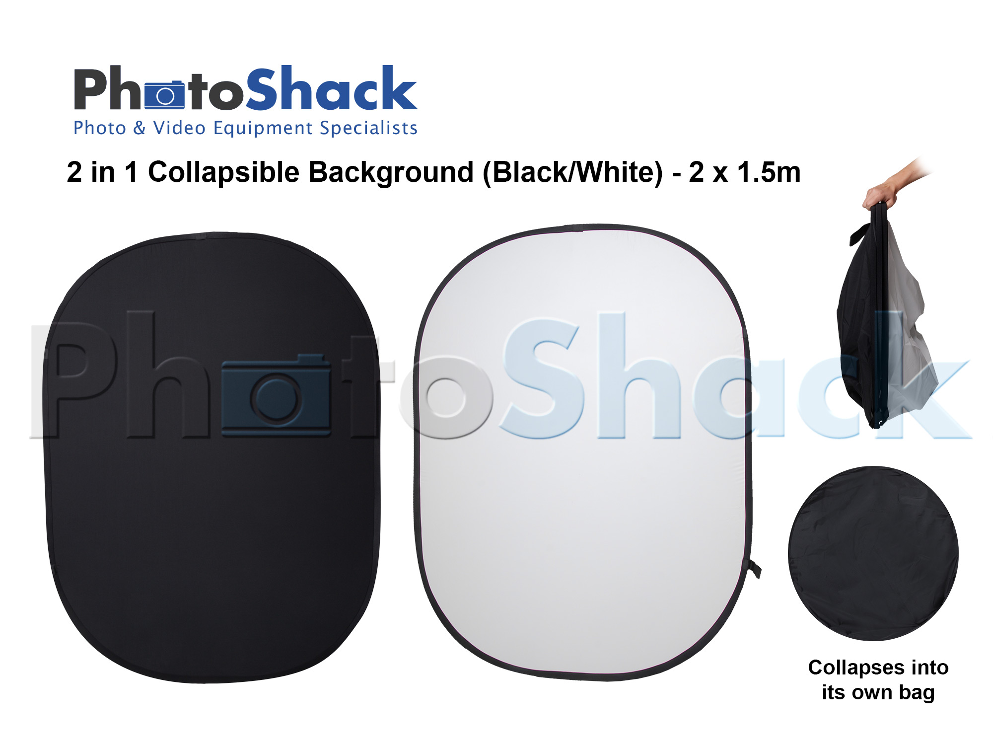 Black / White Collapsible Background & Reflector