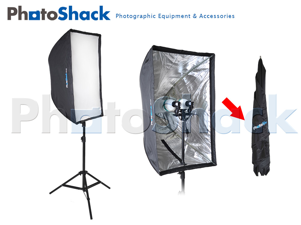 Continuous Cool Light Set (Equiv 850W) with Collapsible Softboxes