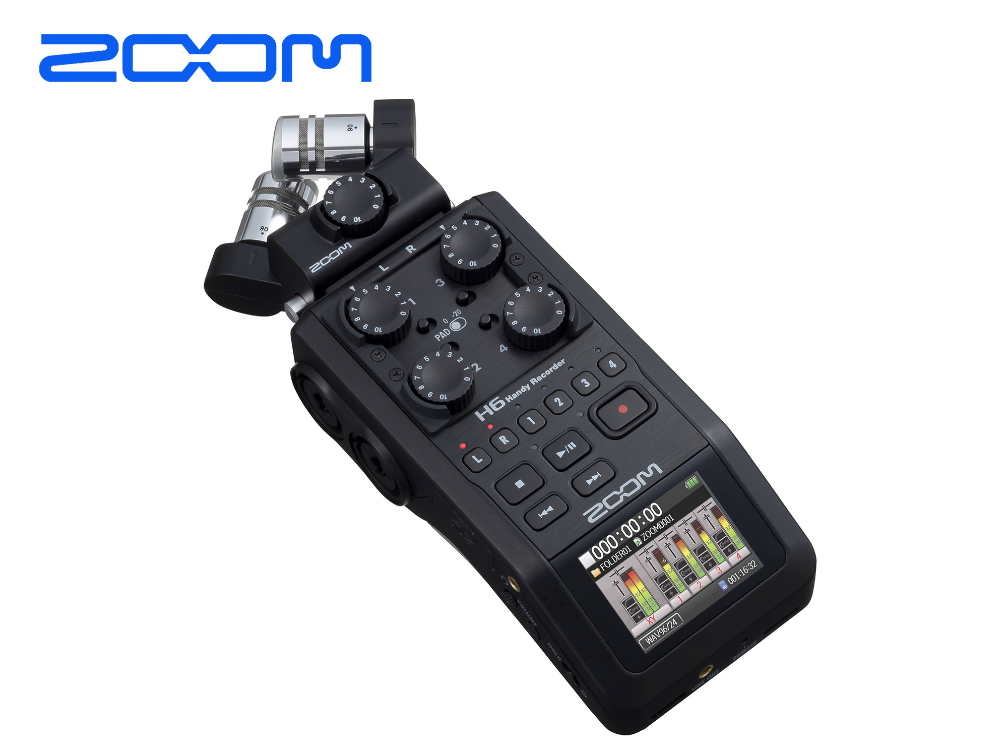 Zoom H6 BK Portable 6 Track recorder