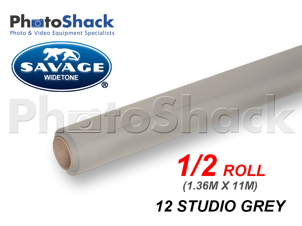 SAVAGE Paper Background Half Roll - 12 Studio Grey