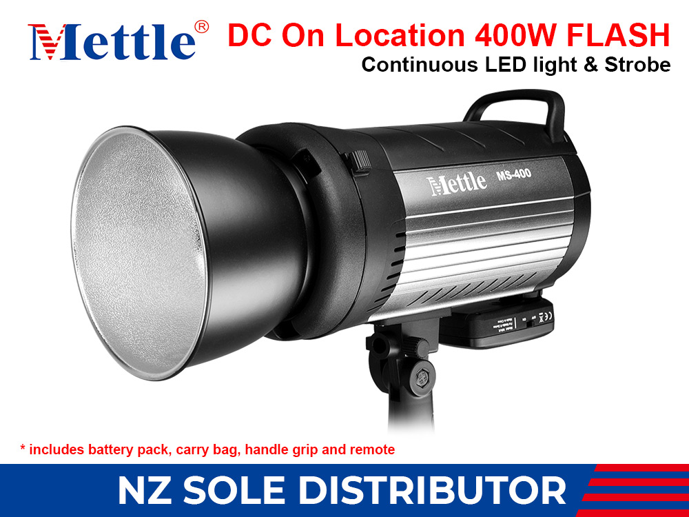 STUDIO FLASH - 400W - METTLE MS400 WITH SOFT CARRY BAG
