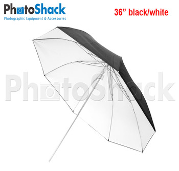 3 Fold Umbrella Black/ White 36