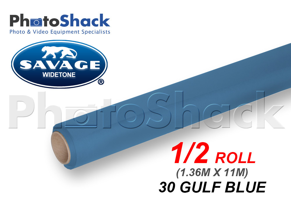 SAVAGE Paper Background Half Roll - 30 Gulf Blue