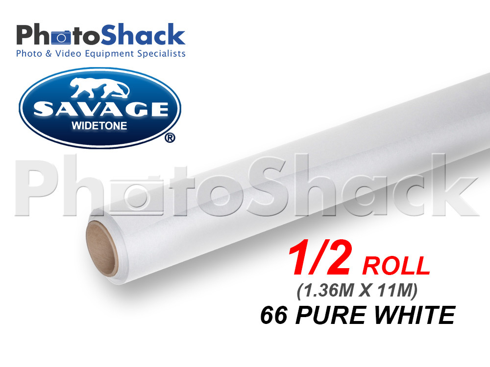 SAVAGE Paper Background Half Roll - 66 Pure White