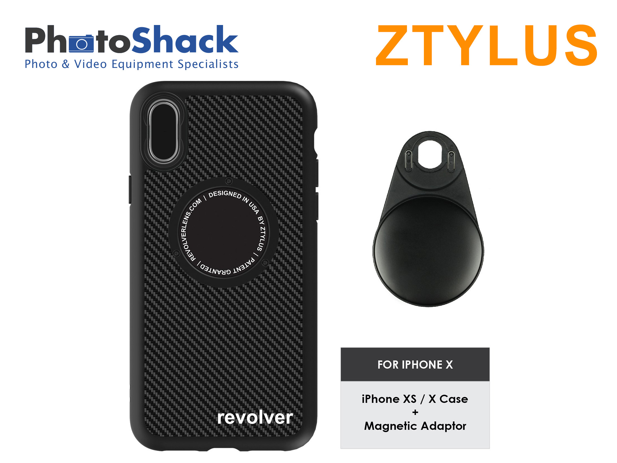 Ztylus iPhone Case (carbon fiber) for iPhone X and Magnetic Adapter