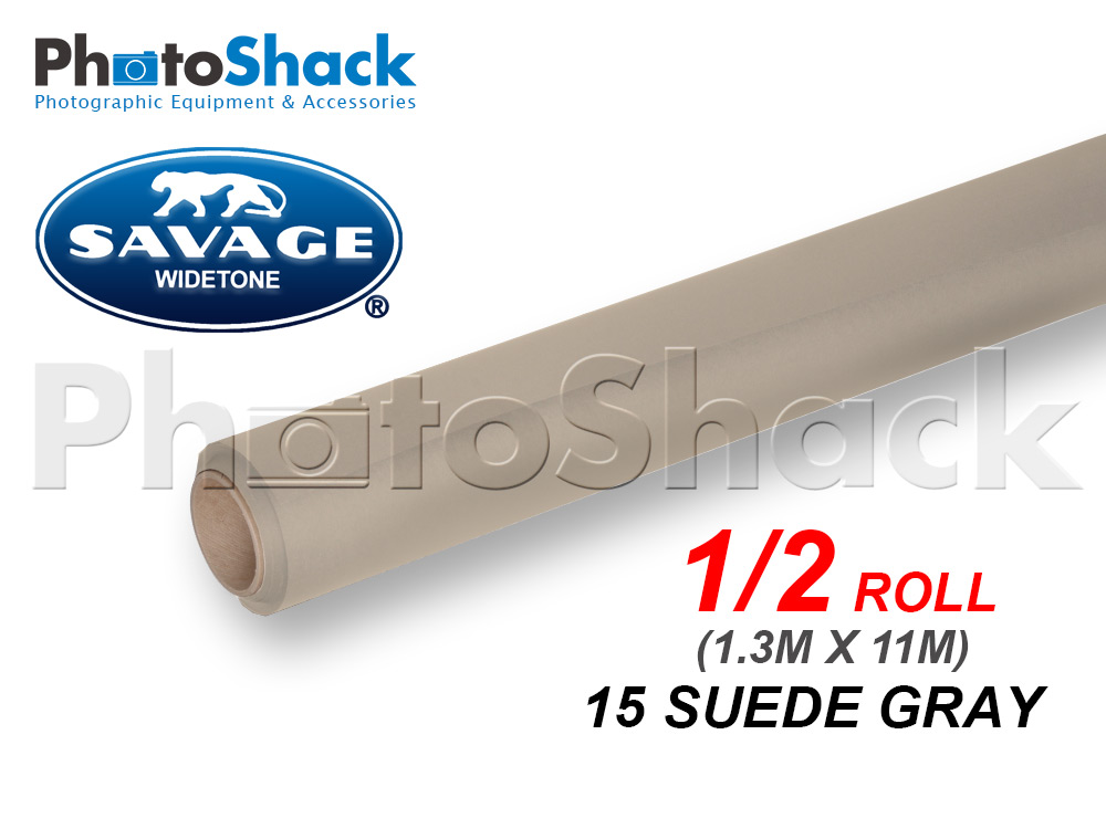 SAVAGE Paper Background Half Roll - 15 Suede Gray