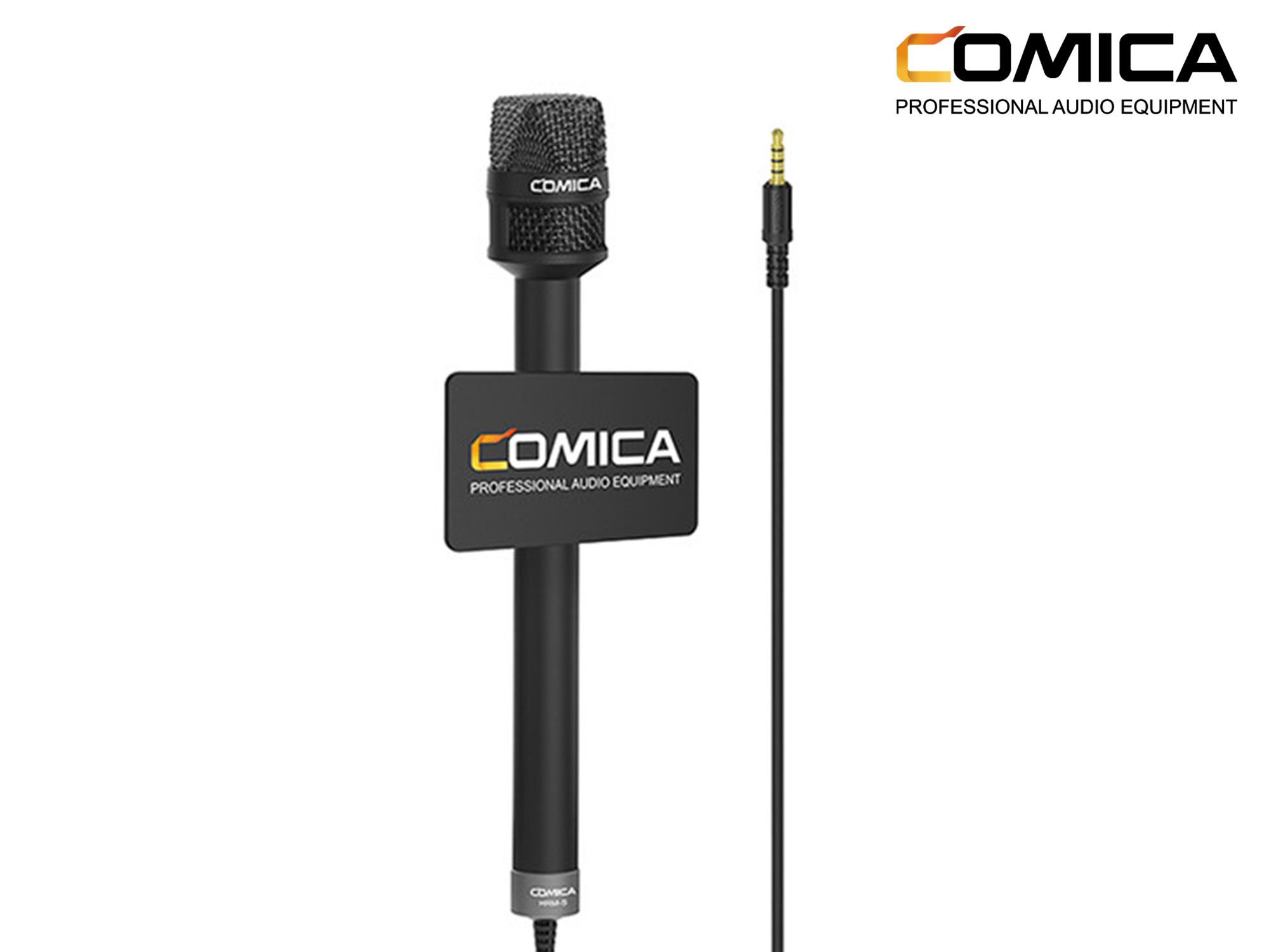 Comica Audio HRM-S Cardioid Handheld Reporter Microphone with Cable for Smartphones