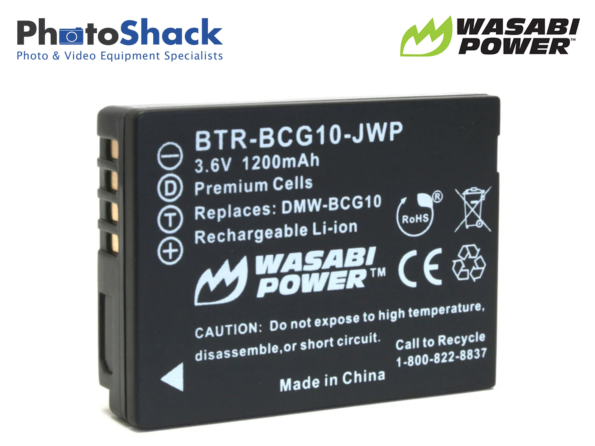 DMW-BCG10 Battery for Panasonic - Wasabi Power