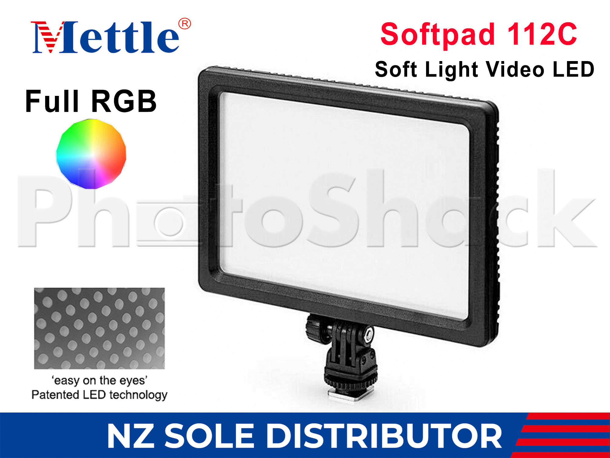Mettle RGB 2800k-8000k LED Video Light. App control ready