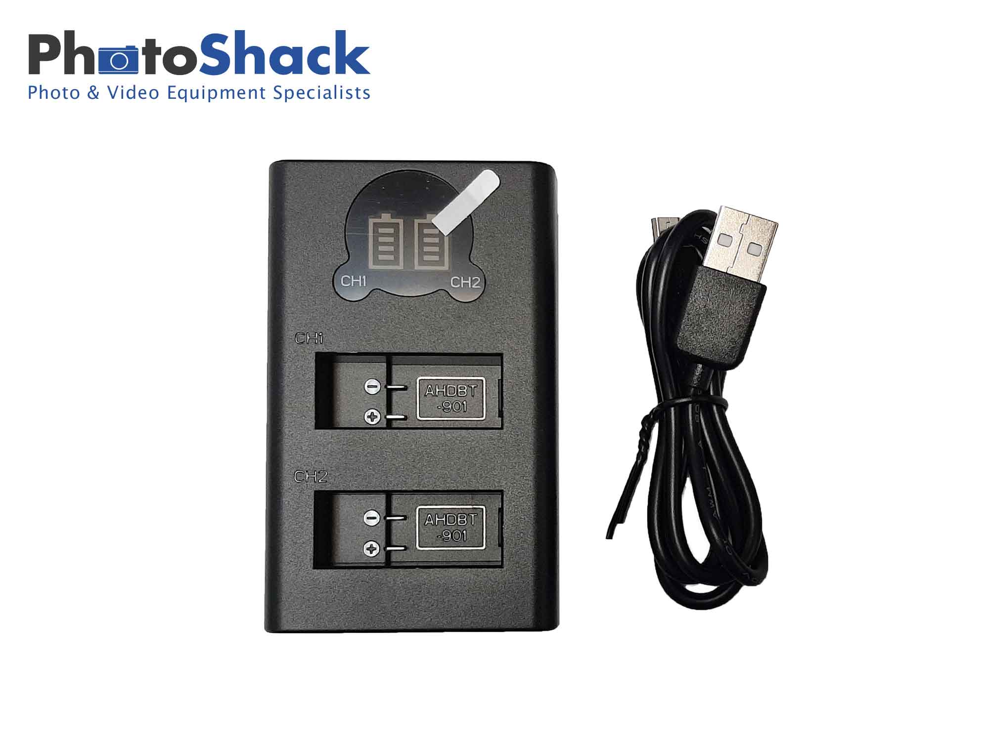 USB Dual Battery Charger For GoPro Hero 9, 10, 11 (AHDBT-901/101)