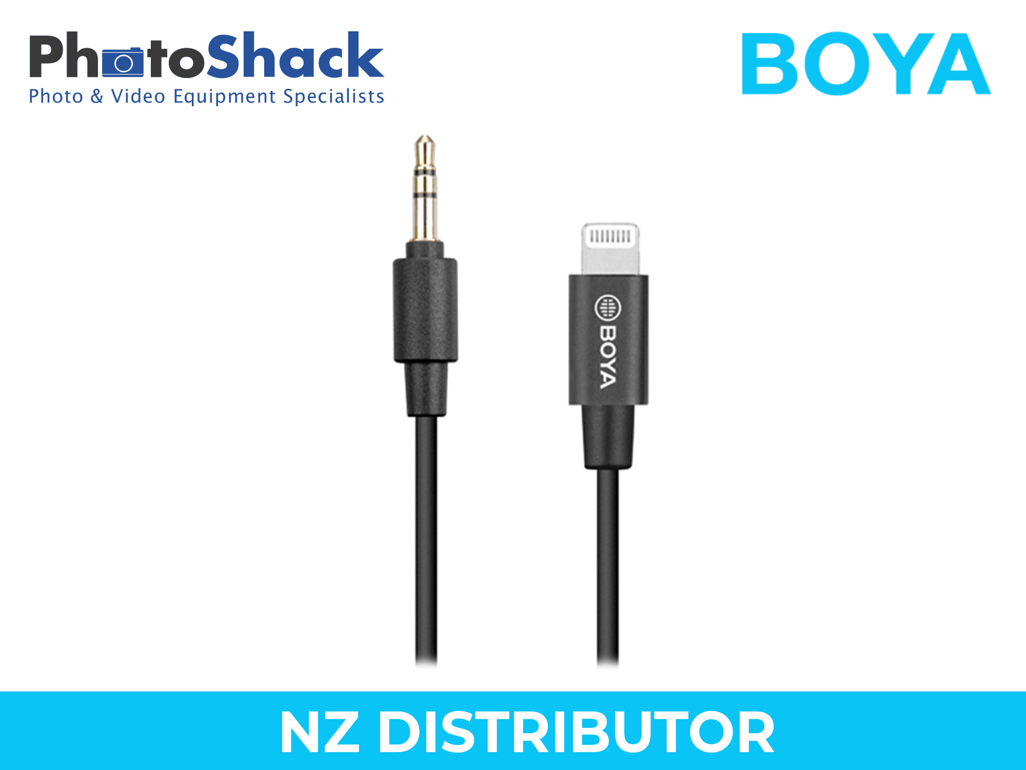 Boya 3.5mm TRS (Male) to Lightning (Male) Audio Adapter