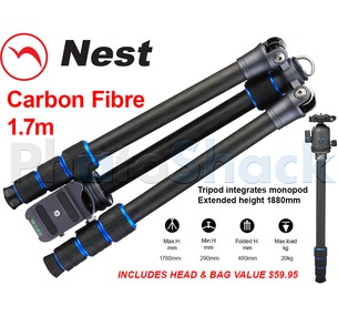 Nest Traveller - 4 section 1.7m Carbon Fibre