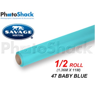SAVAGE Paper Background Half Roll - 47 Baby Blue