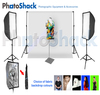 Complete Cool Light Package (3000W equiv) with Softbox Set + 6m backdrop