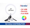 Mettle RGB LED 10" ring light + remote Tripod and flexible phone holder