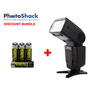 Voking VK581C Flash for CANON + Powerex PRO AA Batteries 4 Batteries BUNDLE