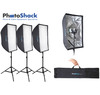 Continuous Cool Light Set (Equiv 4500W) with Collapsible Softboxes