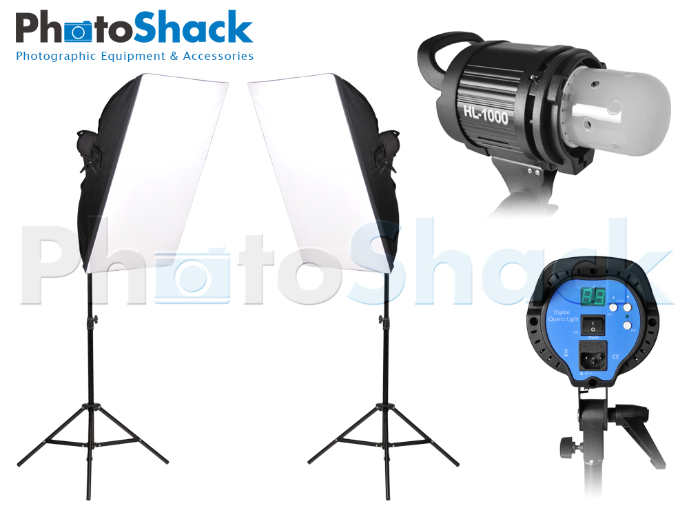 HL1000 Video Light with Softbox (x2)