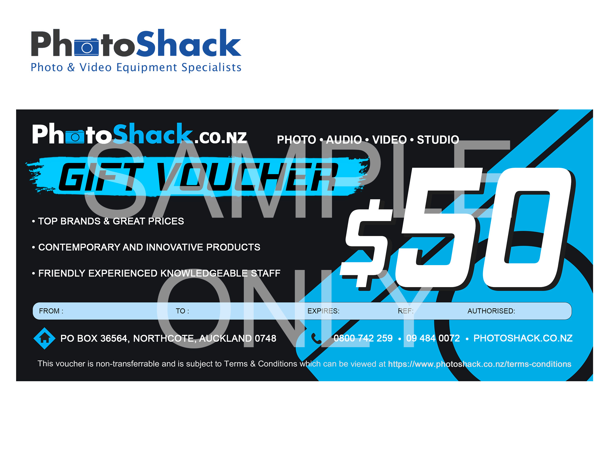 Photoshack Gift Voucher $50