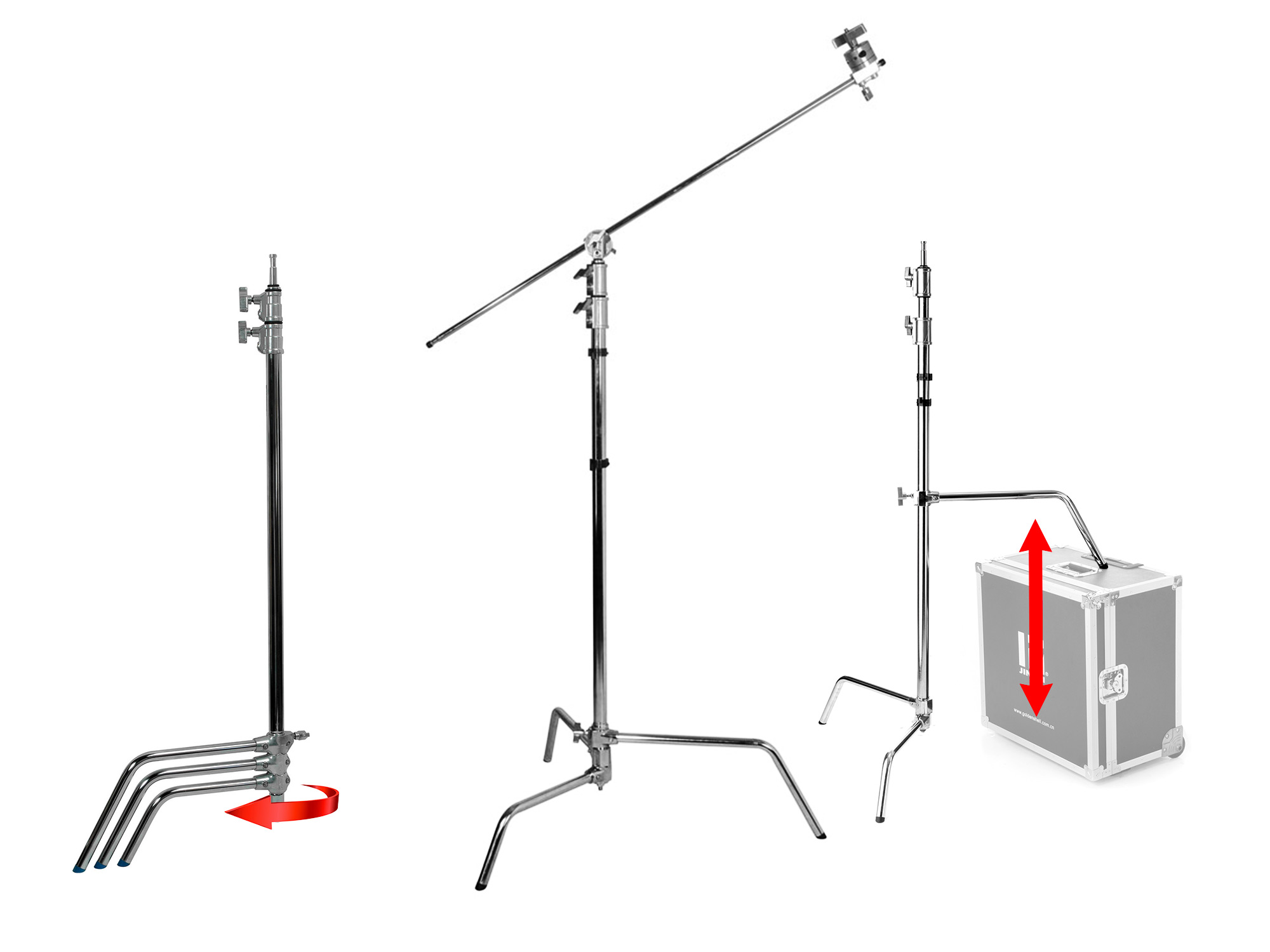 Jinbei CK-3 C-Stand with Adjustable 1st Leg