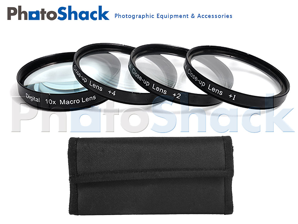 Close up Macro Lens Filter set (+1, +2, +4, +10) - 55mm