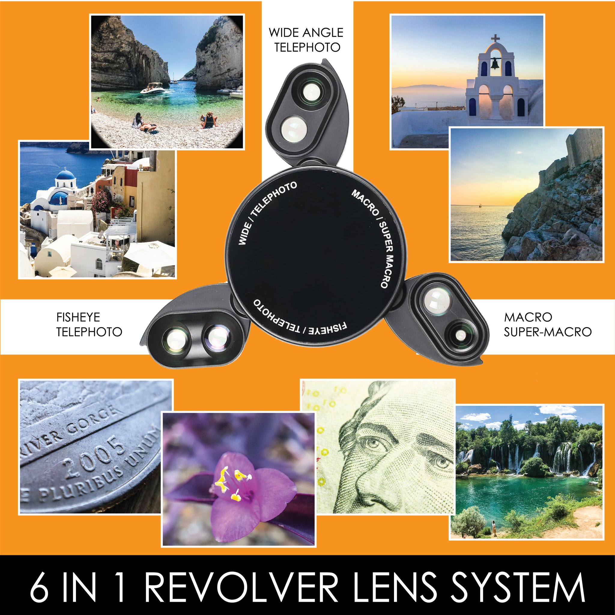 Ztylus Magnetic 6 in 1 Revolver Lens Kit for iPhone 7+/8+