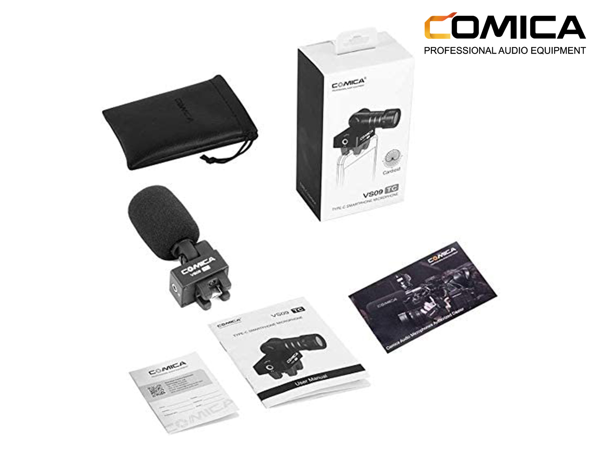 COMICA CVM-VS09 TC Cardioid Smartphone Microphone for Phone with TYPE-C