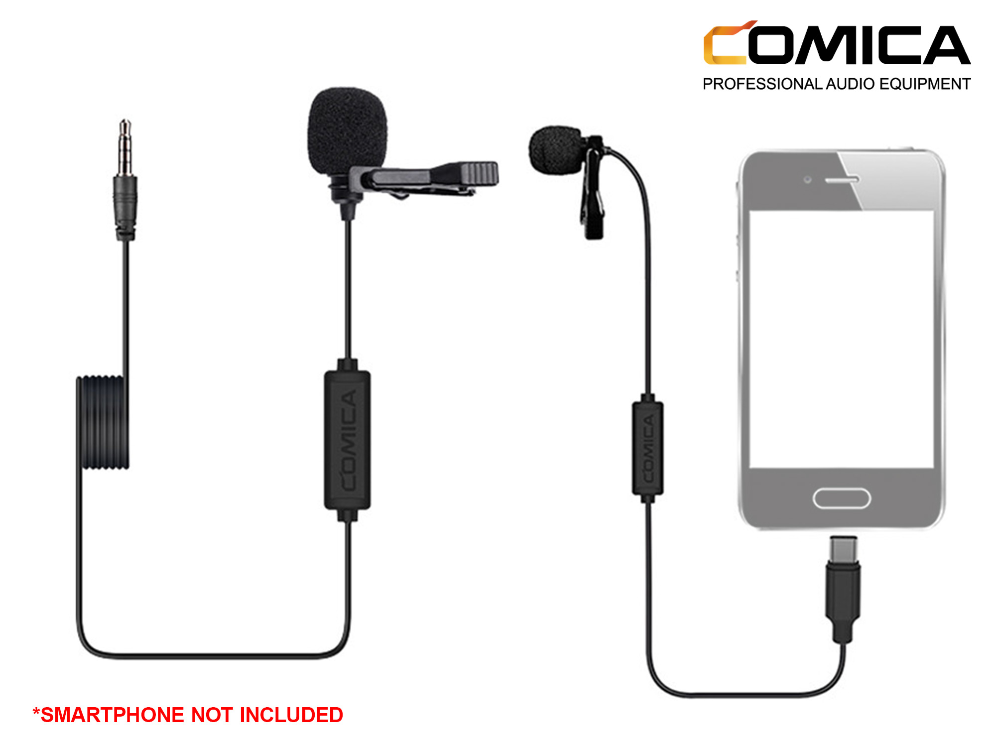 Comica Audio CVM-V01SP(UC) Omnidirectional USB Type-C Lavalier Microphone for Android Devices