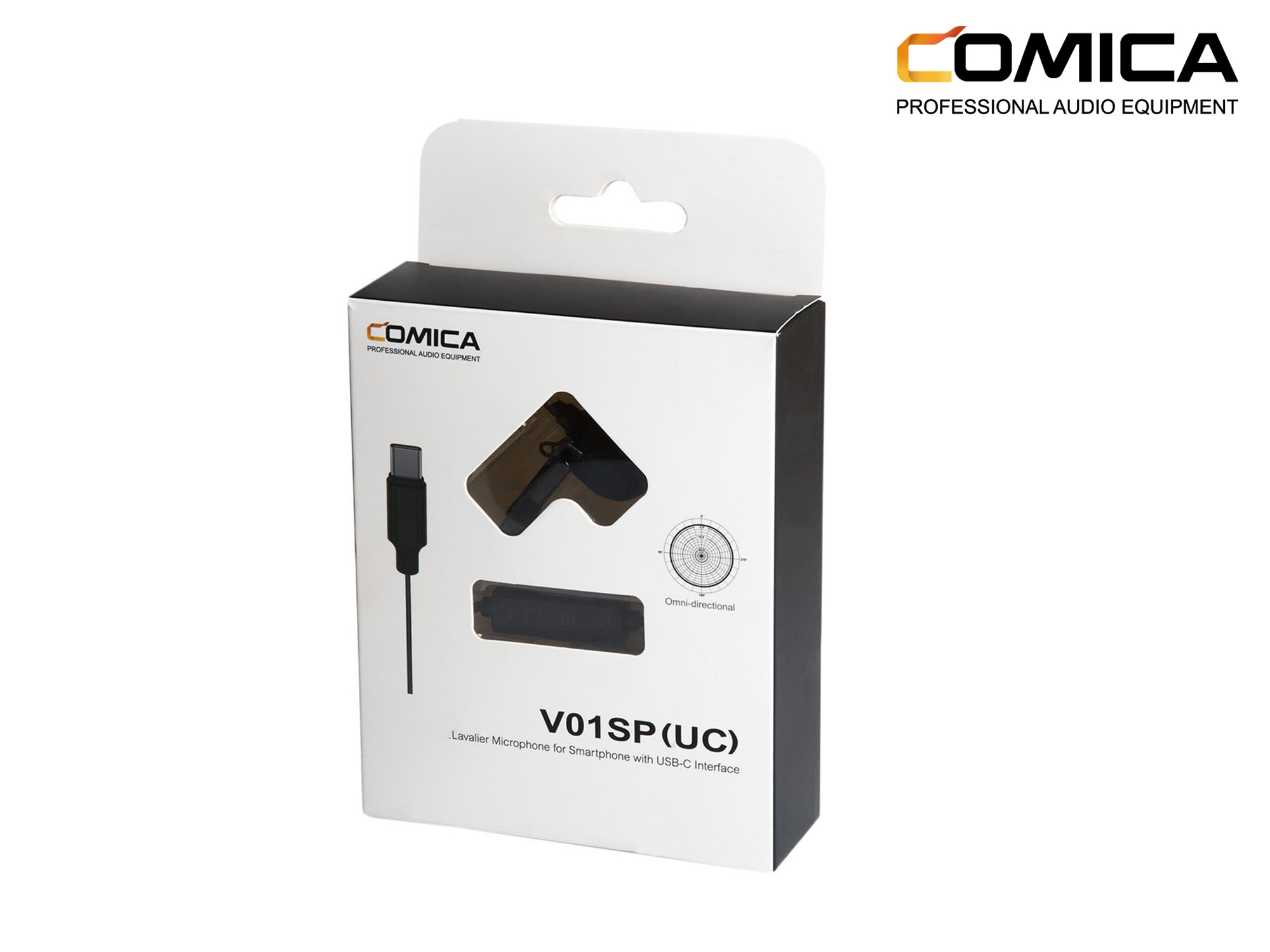 Comica Audio CVM-V01SP(UC) Omnidirectional USB Type-C Lavalier Microphone for Android Devices