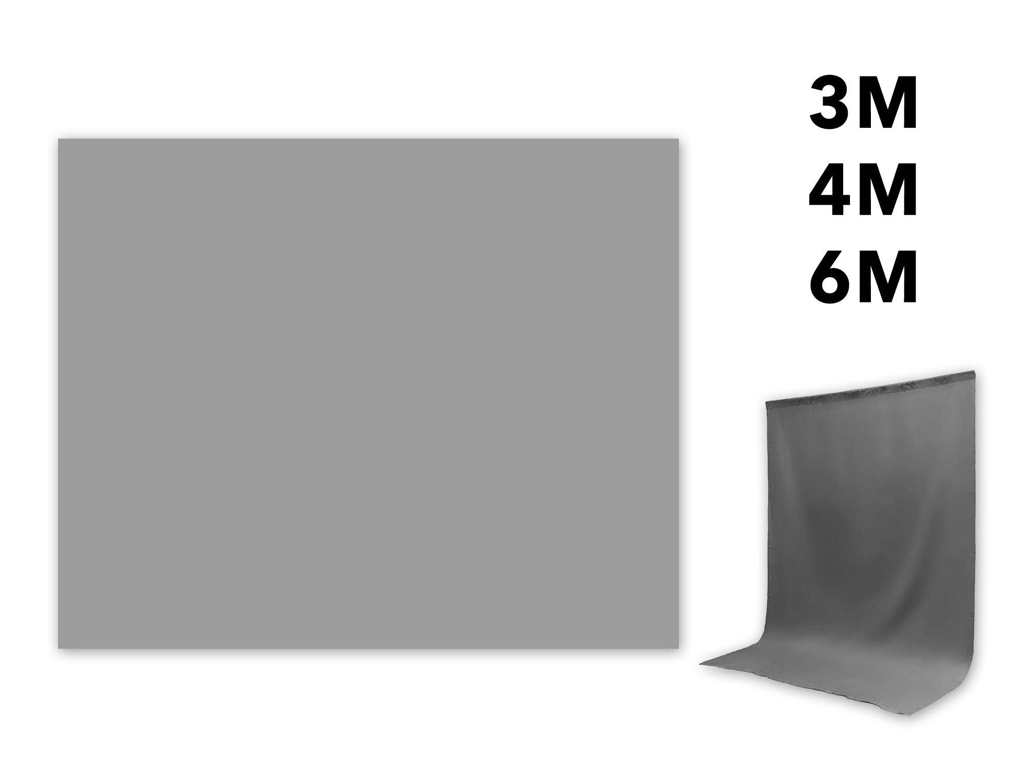 Gray Fabric Backdrop - 3 Available Sizes