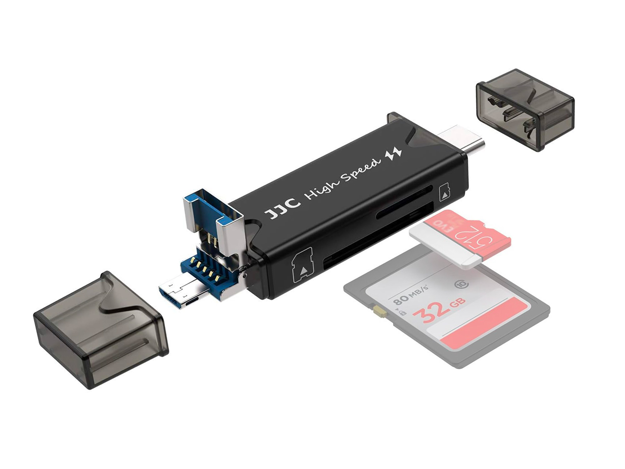 USB 3.0 Card Reader Micro USB OTG / USB-C OTG Aluminium Alloy. 1x SD & 1x MicroSD