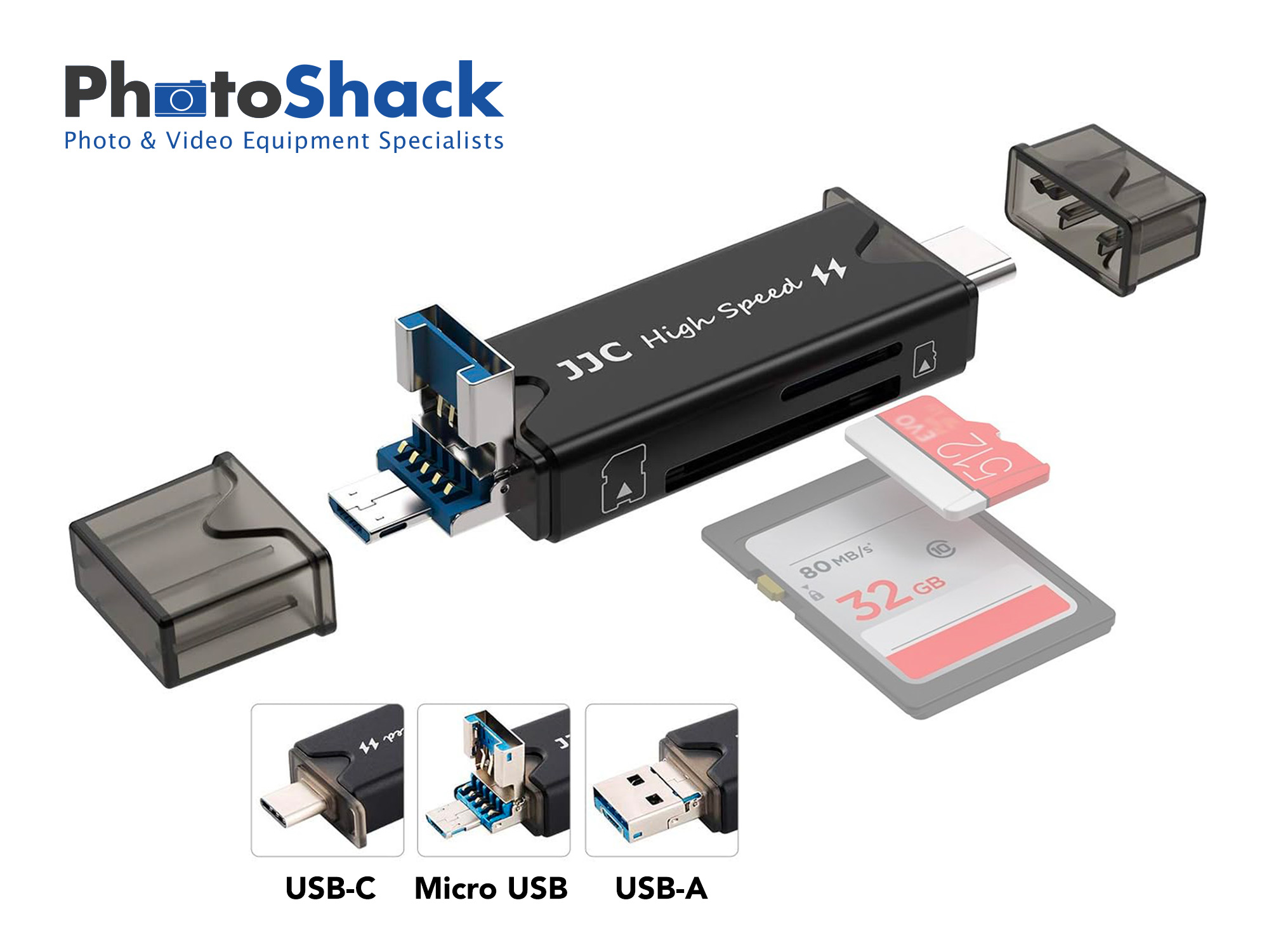 USB 3.0 Card Reader Micro USB OTG / USB-C OTG Aluminium Alloy. 1x SD & 1x MicroSD