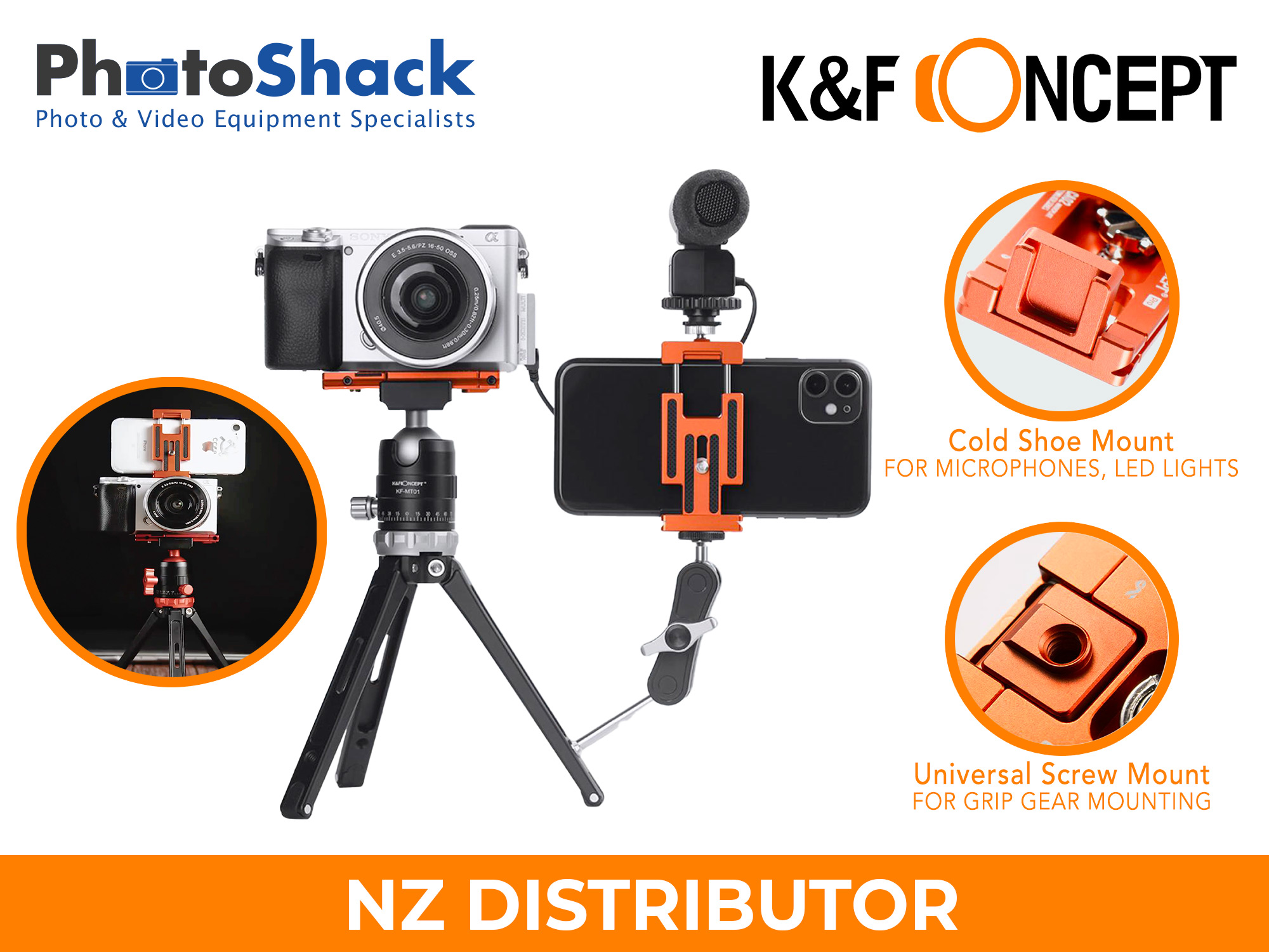K&F All-in-one Quick Release Plate for Cameras and Smartphones