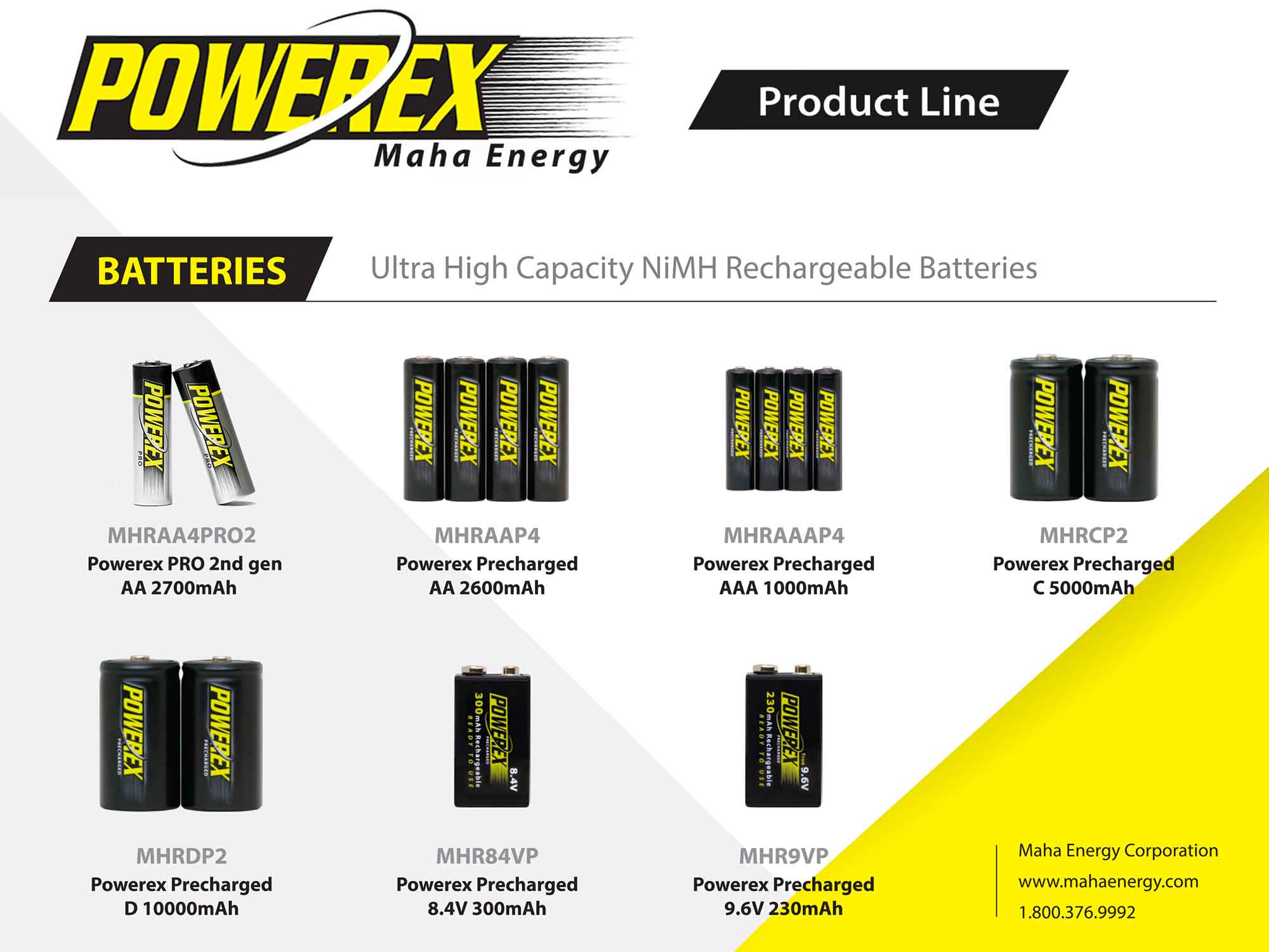 Powerex PRO - 8pack AA Batteries and Turbo Charger/Analyzer Set - 2,700mAh