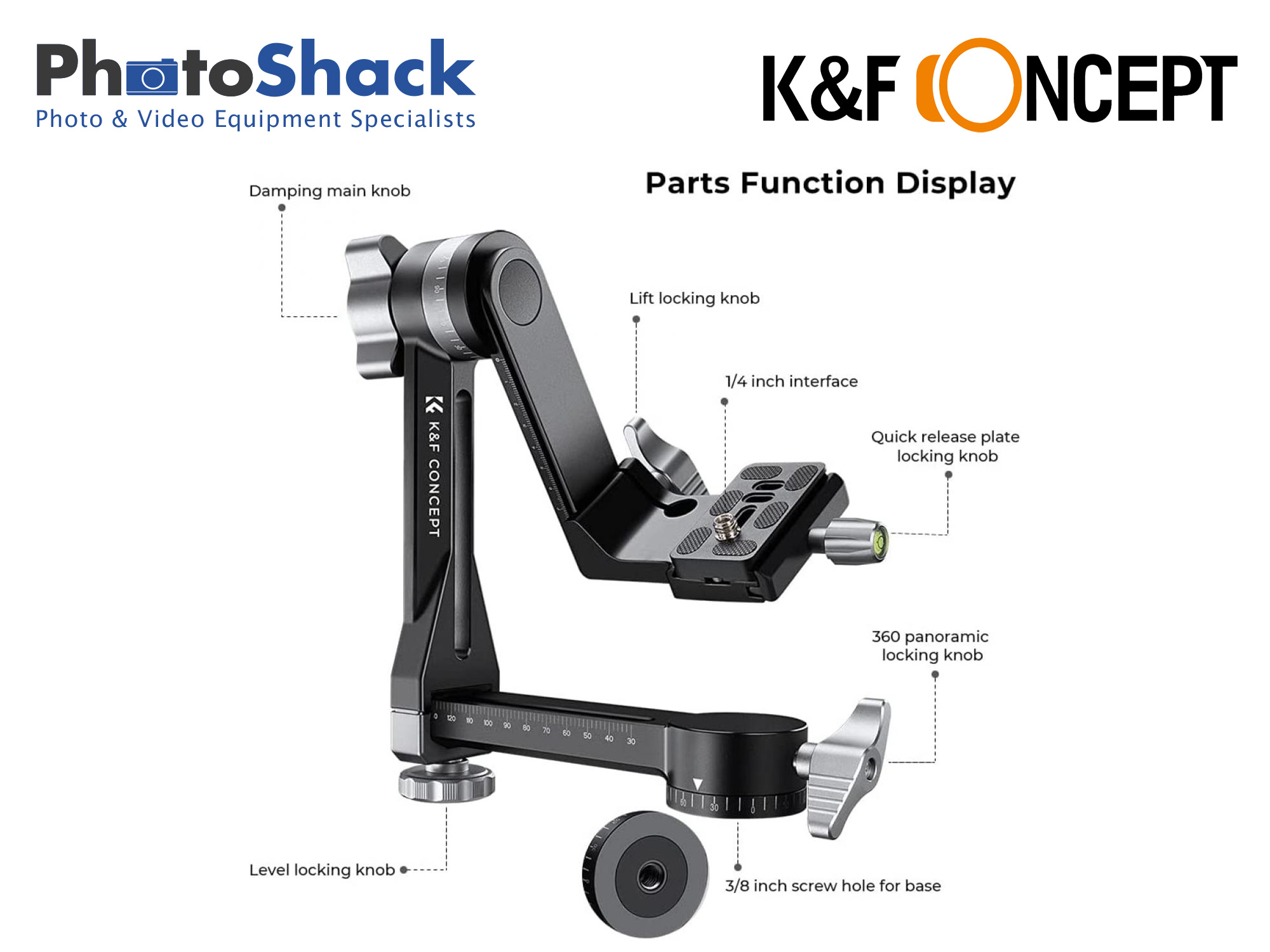 K&F Concept Tripod Gimbal Head KF31.052