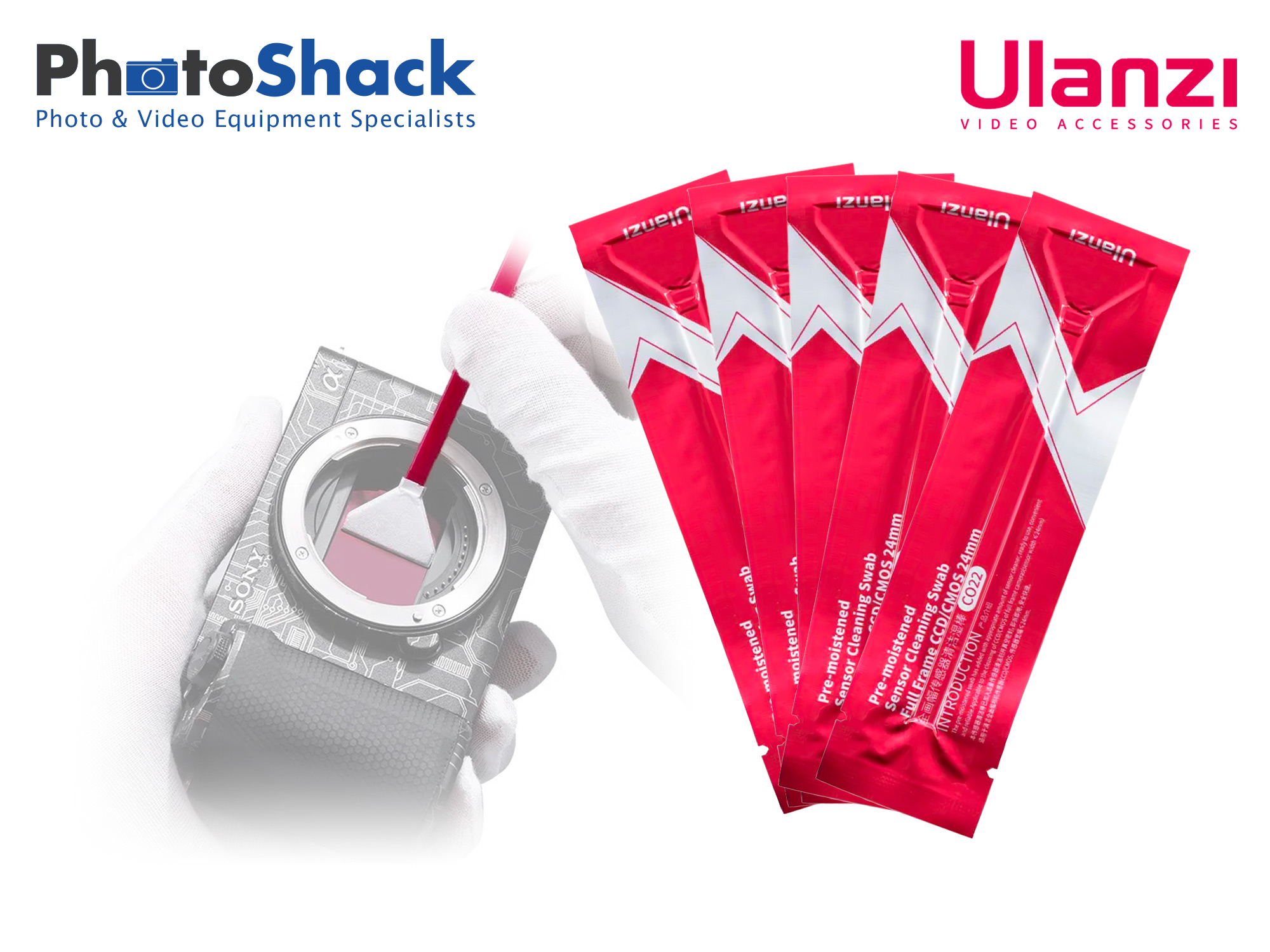 Ulanzi Pre-Moistened Full-Frame Sensor Cleaning Swab 5 Pack