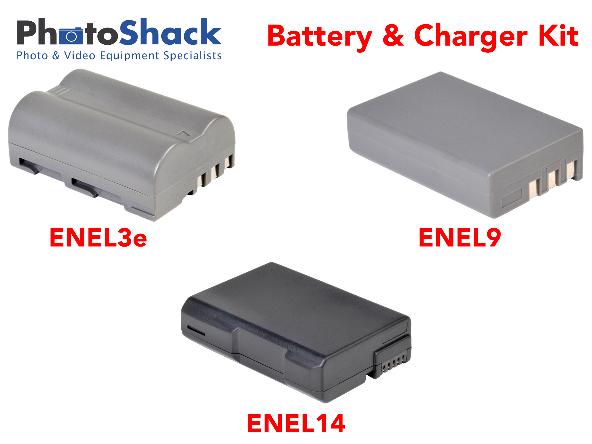 Charger & Battery Kit for Nikon Cameras