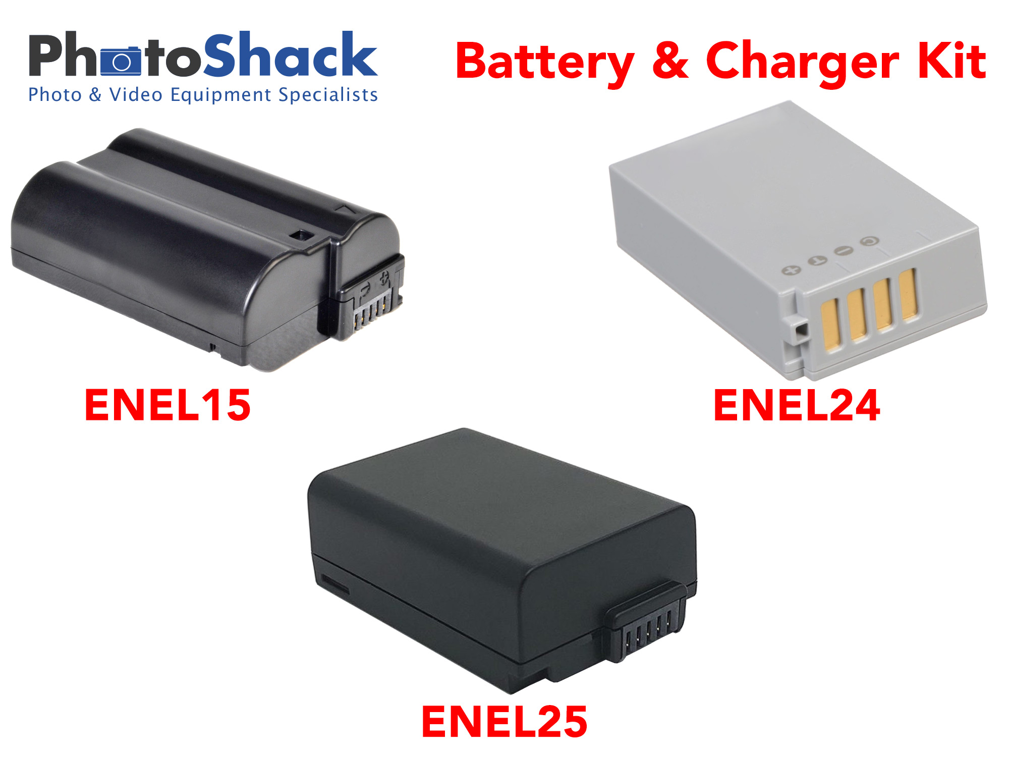 Charger & Battery Kit for Nikon Cameras