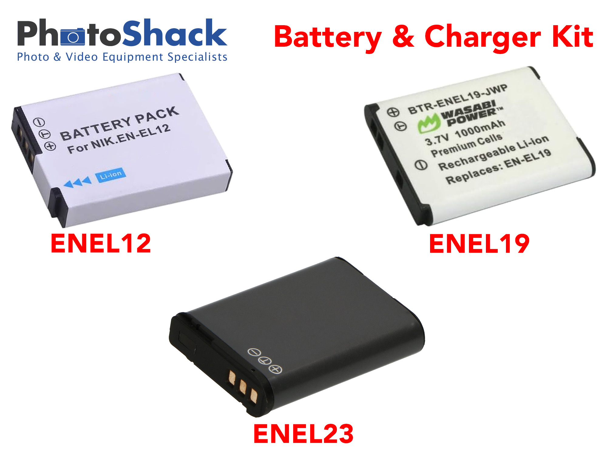 Charger & Battery Kit for Nikon Cameras