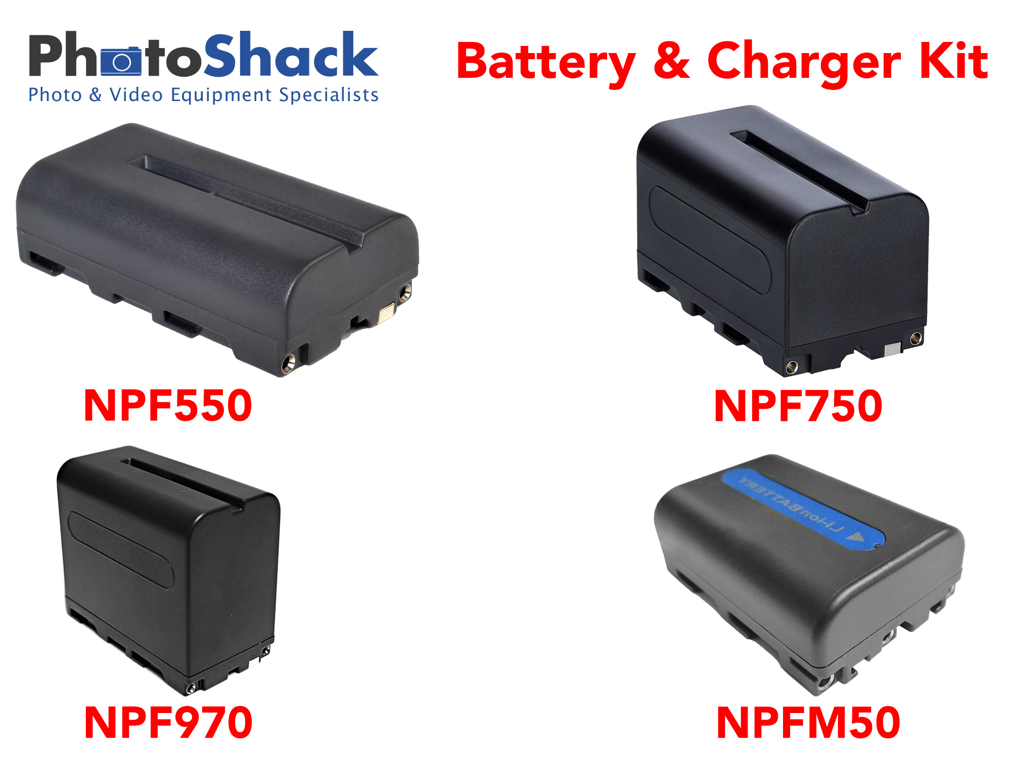 Charger & Battery Kit for Sony Cameras