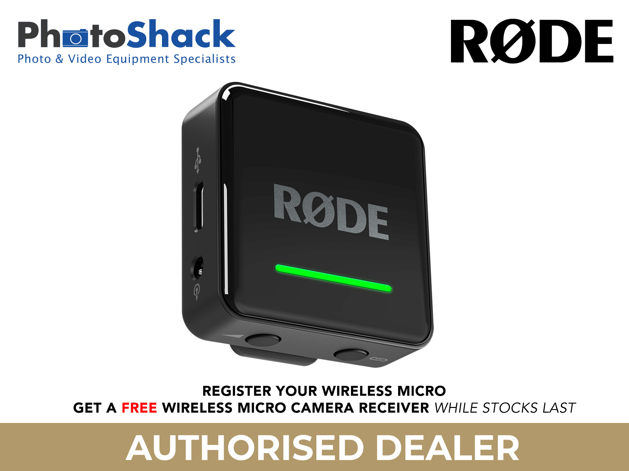 RODE WIME Micro Compact Wireless Microphone Audio System For USB-C - White