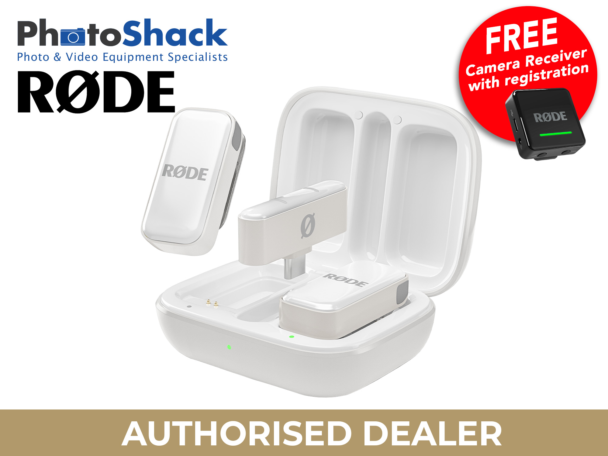 RODE WIME Micro Compact Wireless Microphone Audio System For USB-C - White