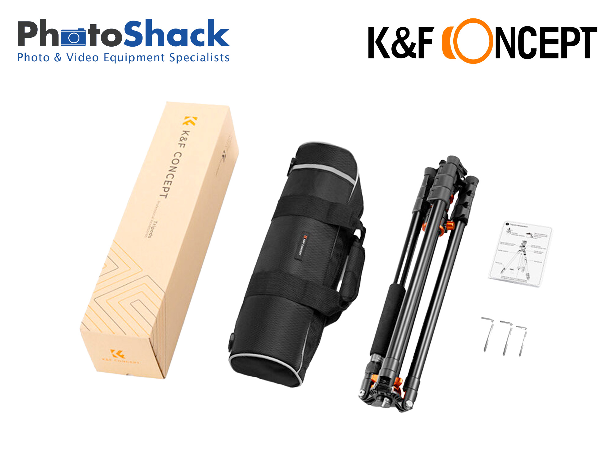 K&F T254A7 2.3m Professional Tripod with Boom Arm & Ball Head