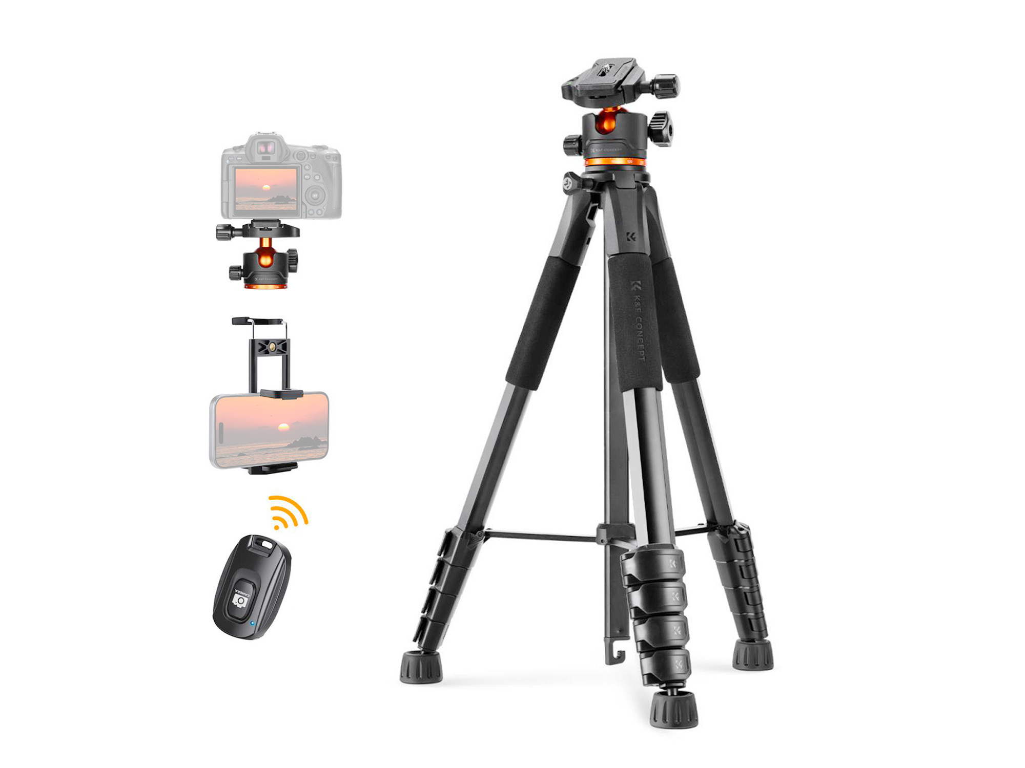 1.9m SmartPro Travel Tripod - K&F Concept KF09.127