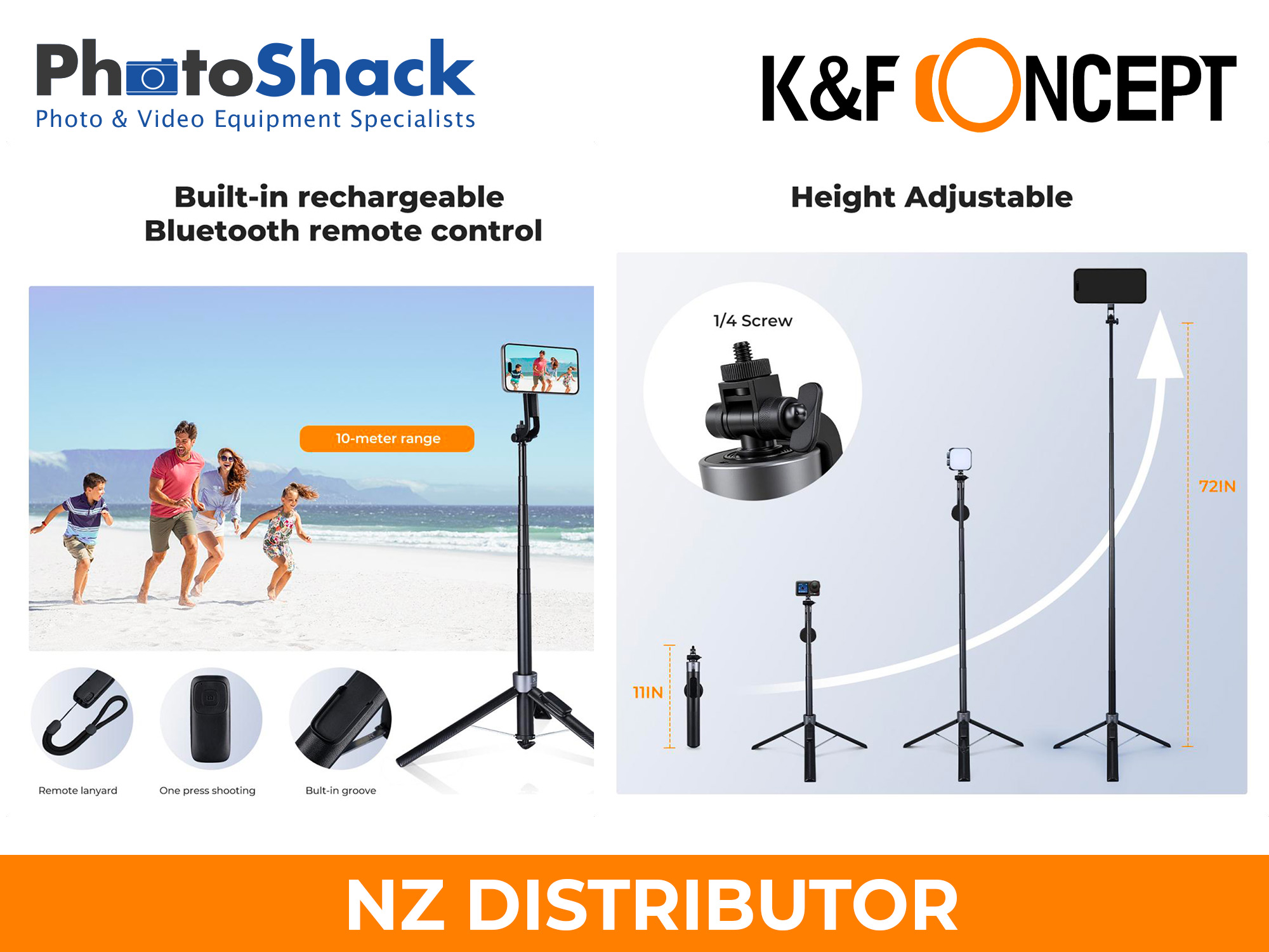K&F Concept 1.8m Magnetic Smartphone Tripod