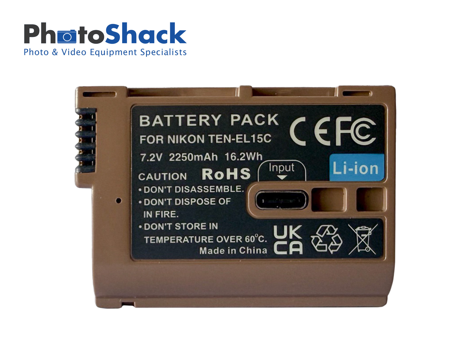 Nikon EN-EL15 Replacement Battery - Built-in USB Charging