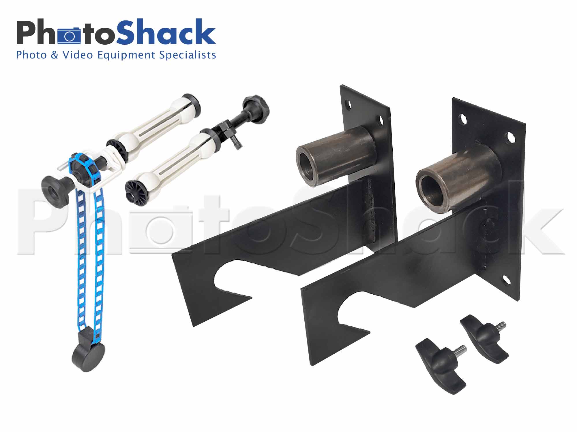 Background Roll Bracket - Single Hook Set with Roller Chains