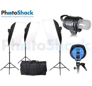 HL1000 Video Light with Softbox (x3) plus Carry bag