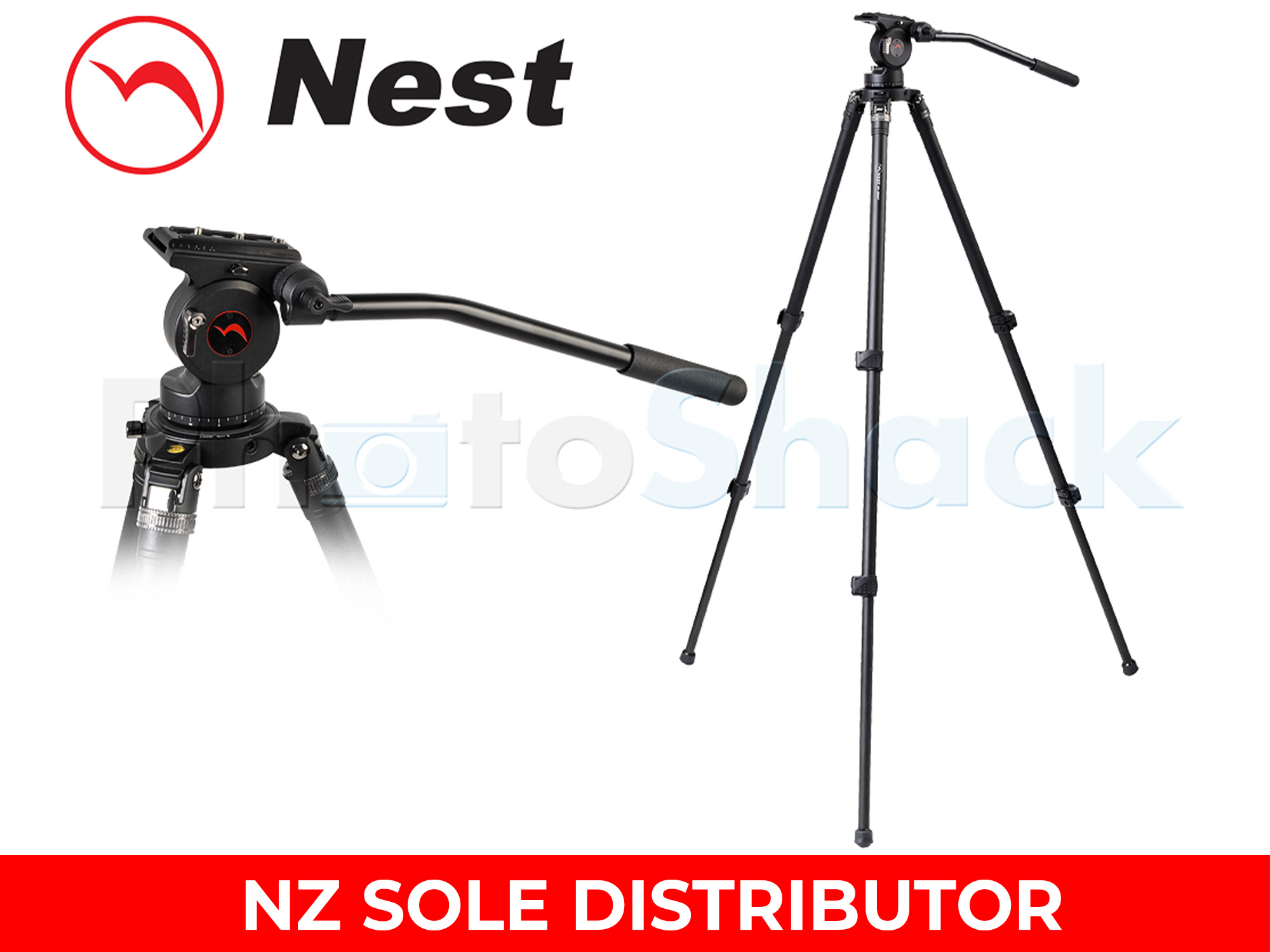 Nest Fluid Panning Head 28mm Tripod Kit with NT-720H