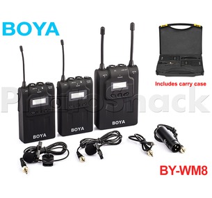 Boya BY-WM8 UHF Dual-Channel Wireless Microphone System